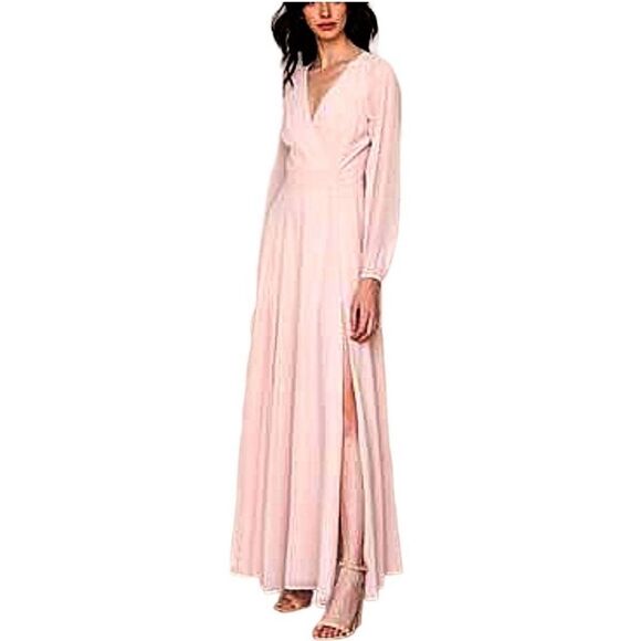 Yumi Kim Love Affair Long Sleeves Maxi Dress in Blush.Size S - Picture 1 of 16